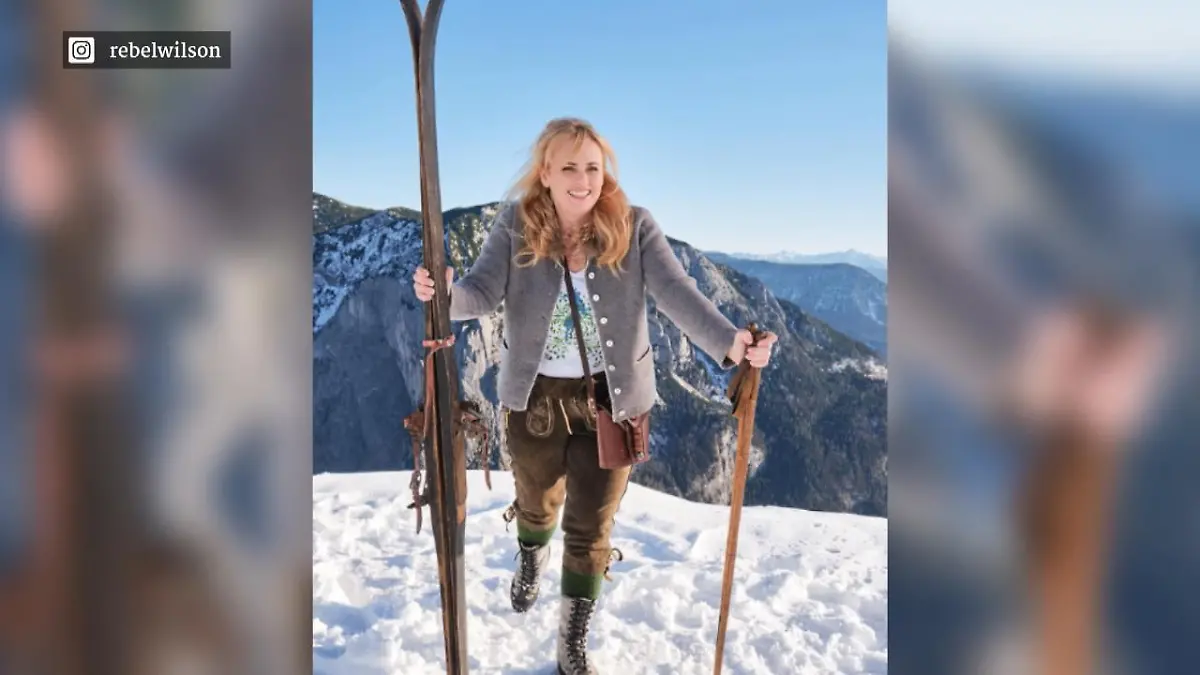 Rebel Wilson macht in traditioneller Tracht eine gute Figur Schneehase mal anders