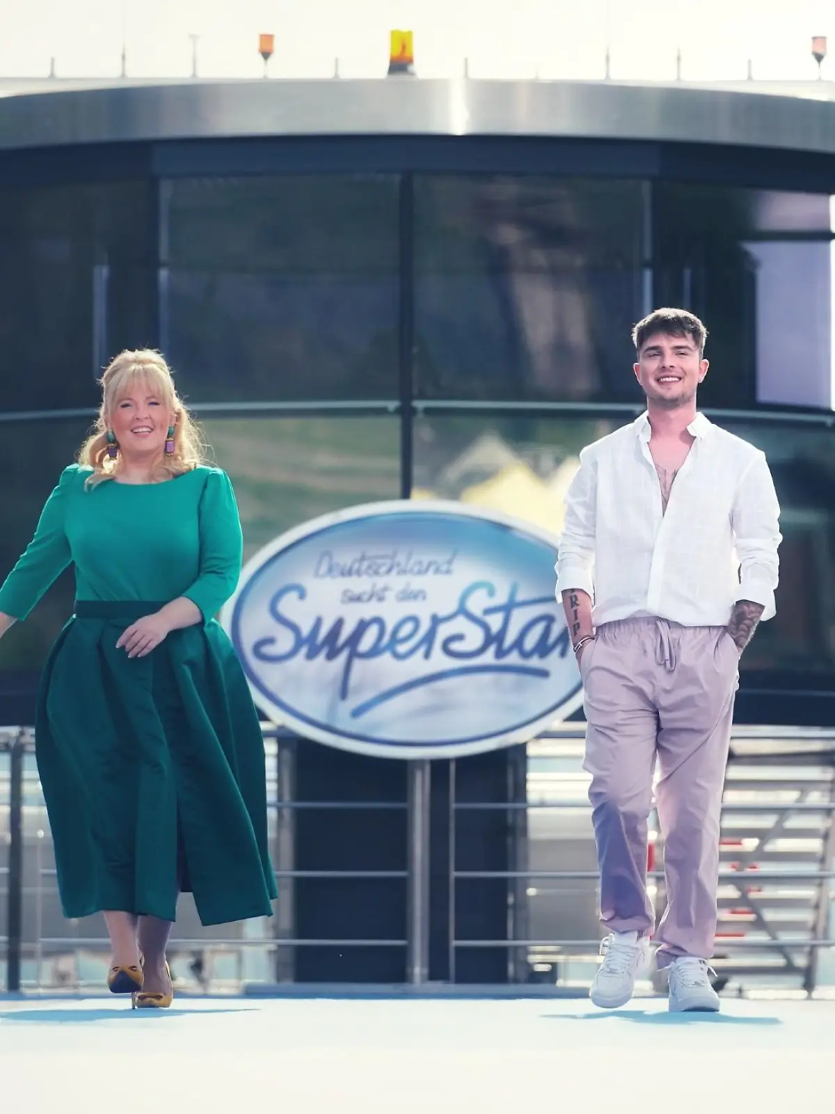 Die Anfangs-Jury von DSDS: Dieter Bohlen, Maite Kelly, Mike Singer und Michael Wendler (v.l.)