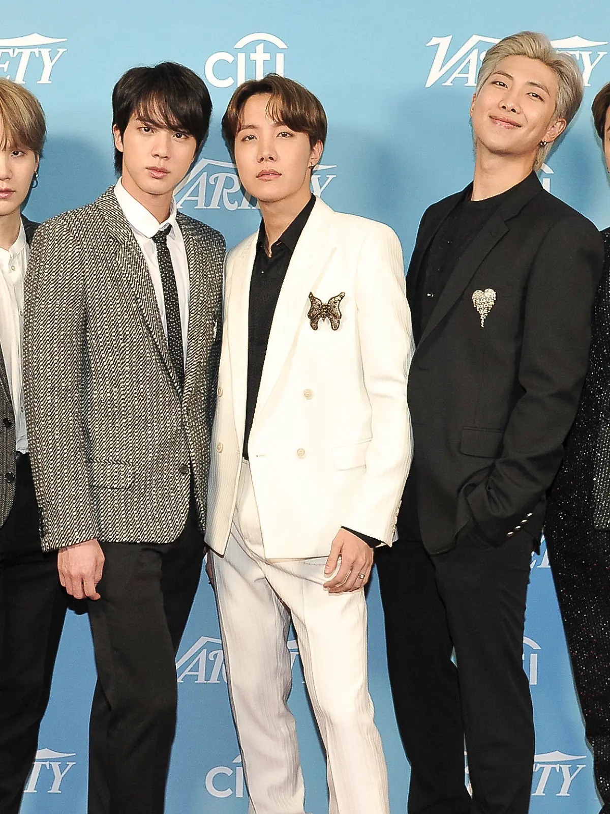 FILE - Korean pop band BTS attends the 2019 Variety's Hitmakers Brunch in West Hollywood, Calif., on Dec. 7, 2019. The South Korean boy band BTS HAS won a leading four awards including best song for “Dynamite” and best group at the MTV Europe Music Awards Sunday, Nov. 8, 2020 while Lady Gaga took home the best artist prize.(Photo by Richard Shotwell/Invision/AP, File)