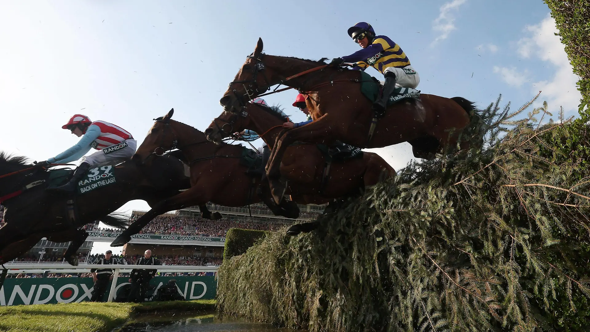 Mandatory Credit: Photo by Paul Greenwood/Shutterstock 13868661an Corach Rambler ridden by Derek Fox clears the water jump on Day Three of the Randox Grand National Festival Randox Grand National Festival 2023, Day Three, Horse Racing, Aintree, Liverpool, UK - 15 Apr 2023 Randox Grand National Festival 2023, Day Three, Horse Racing, Aintree, Liverpool, UK - 15 Apr 2023 PUBLICATIONxINxGERxSUIxAUTxHUNxGRExMLTxCYPxROUxBULxUAExKSAxONLY Copyright: xPaulxGreenwood/Shutterstockx 13868661an