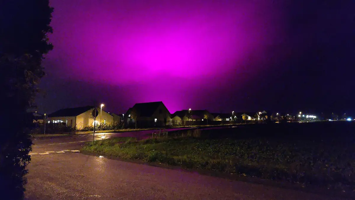 Lila Himmel über Trelleborg