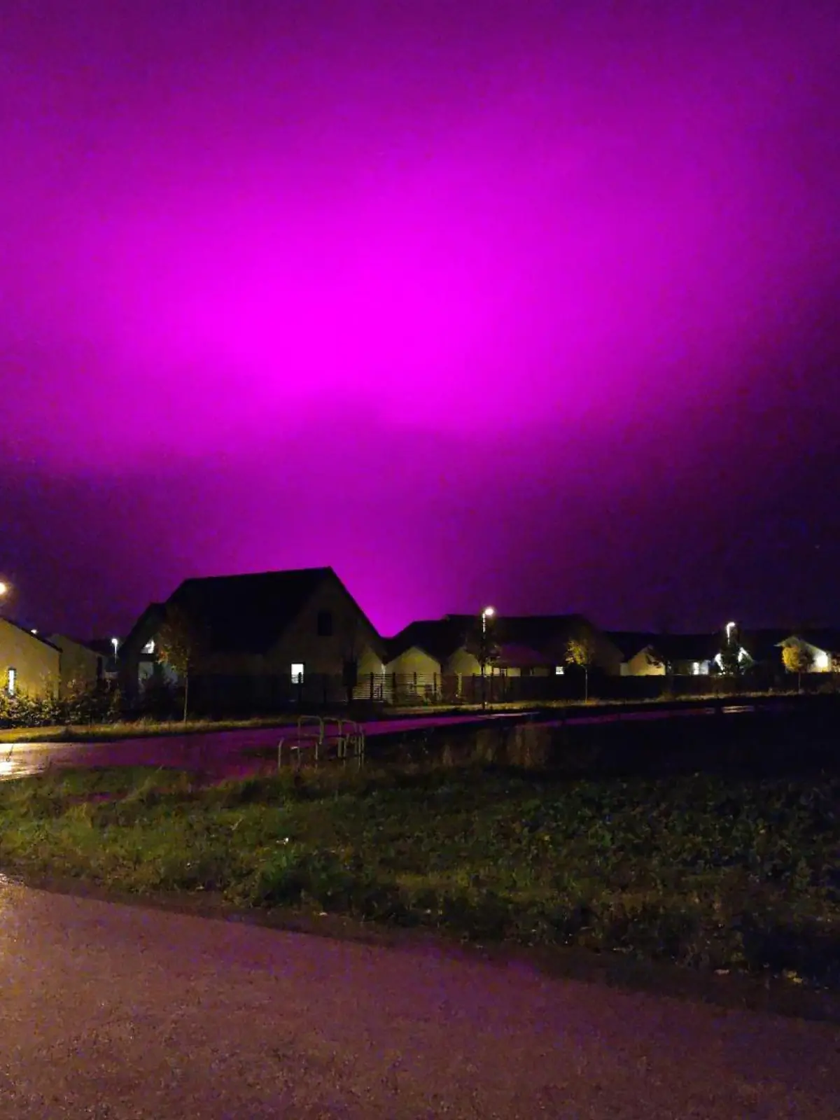 Lila Himmel über Trelleborg