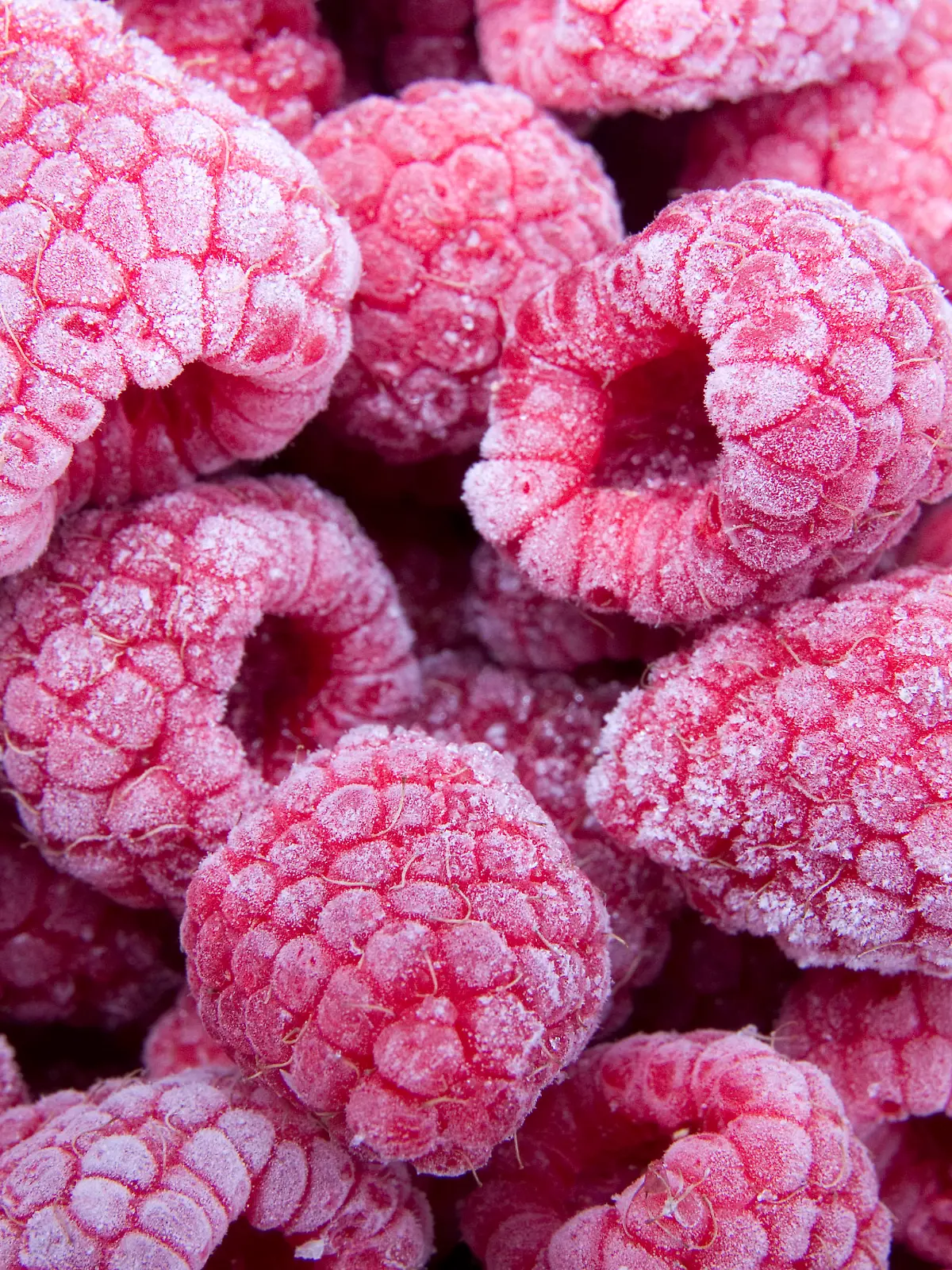 Close-Up Himbeeren mit Reif