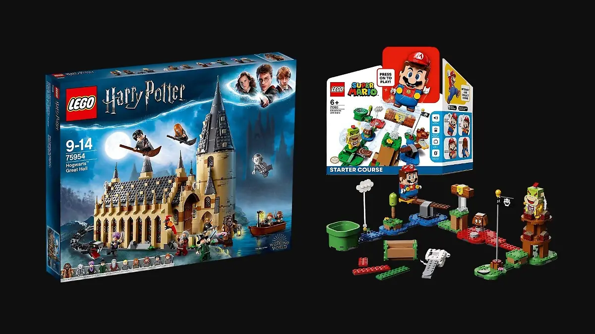 LEGO Super Mario Abenteuer Set und LEGO Harry Potter Die Große Halle Set im Angebot