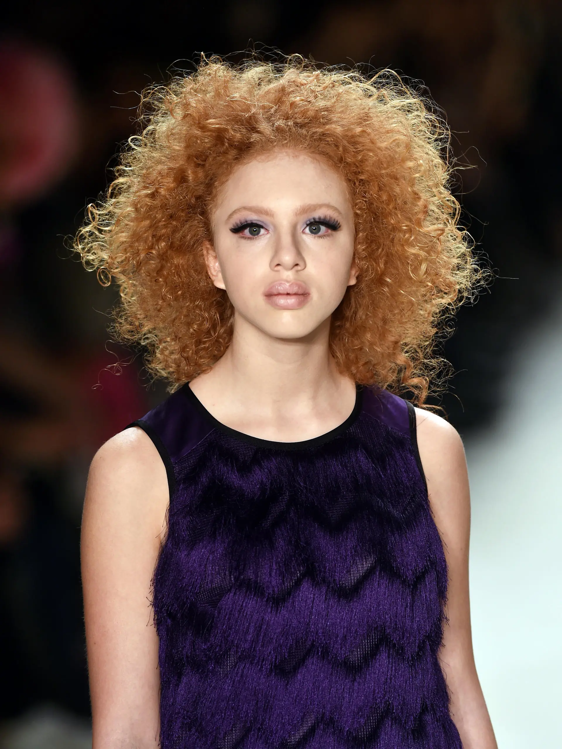 ARCHIV - Anna Ermakova, Tochter von Boris Becker, präsentiert am 20.01.2015 bei der Mercedes-Benz Fashion Week in Berlin Mode von Riani. (zu dpa: "Anna Ermakova interessiert sich für Kunstgeschichte" vom 01.04.2017) Foto: Jens Kalaene/dpa-Zentralbild/dpa +++(c) dpa - Bildfunk+++