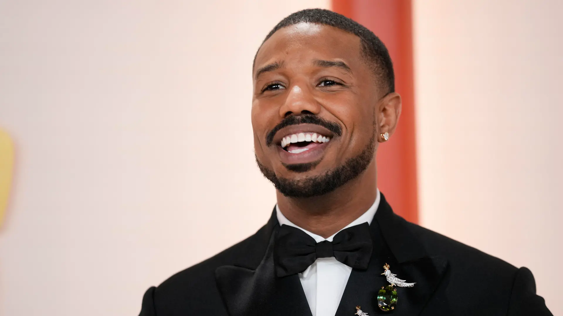 Michael B. Jordan arrives at the Oscars on Sunday, March 12, 2023, at the Dolby Theatre in Los Angeles. (AP Photo/Ashley Landis)
