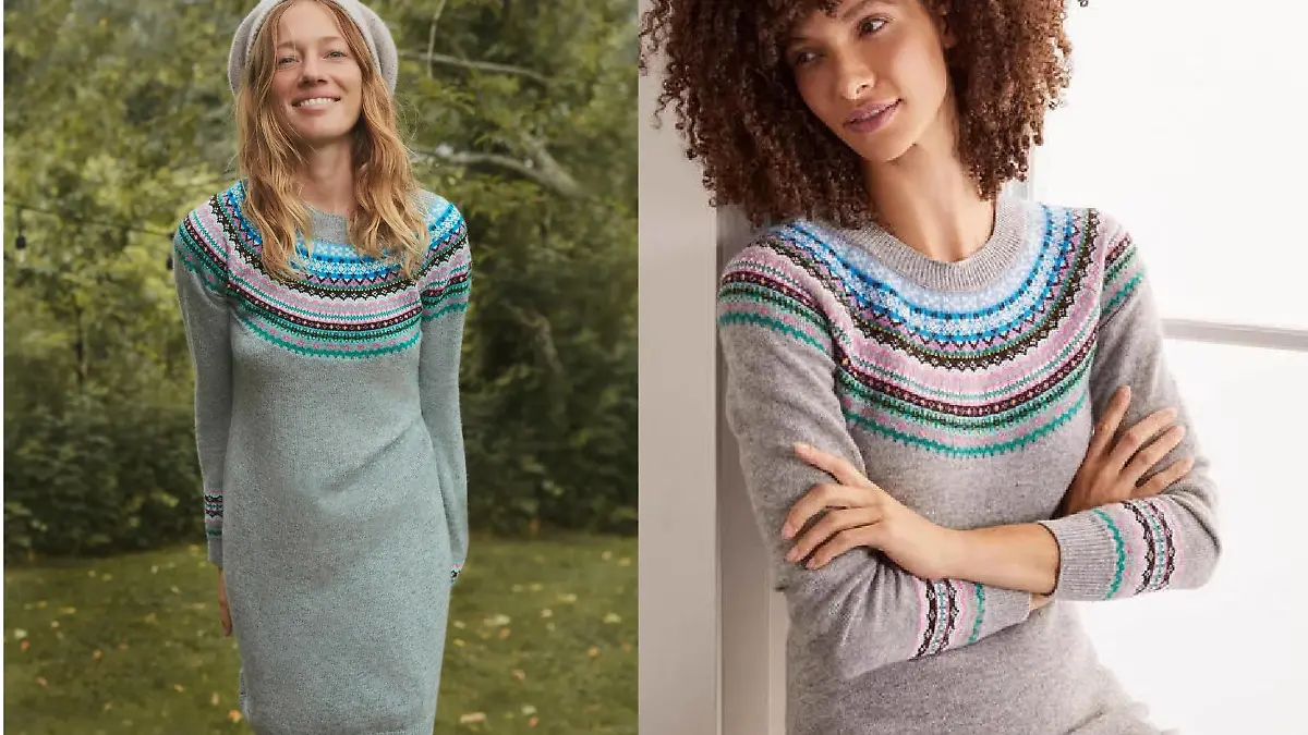 Norweger-Pullover als Kleid.