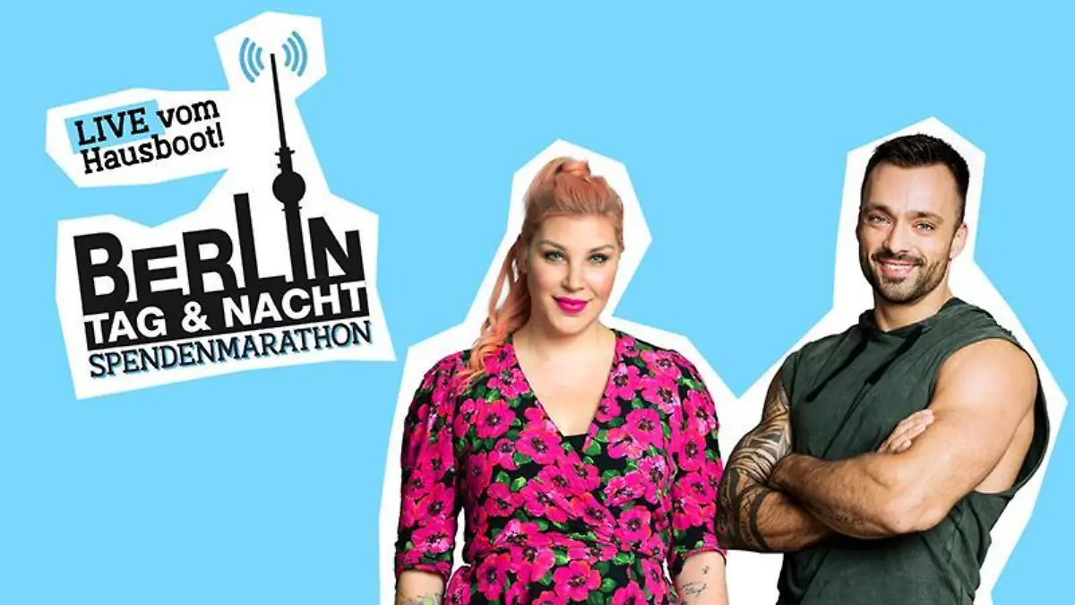Die "Berlin - Tag & Nacht"-Darsteller xx und xx helfen beim Spendenmarathon mit