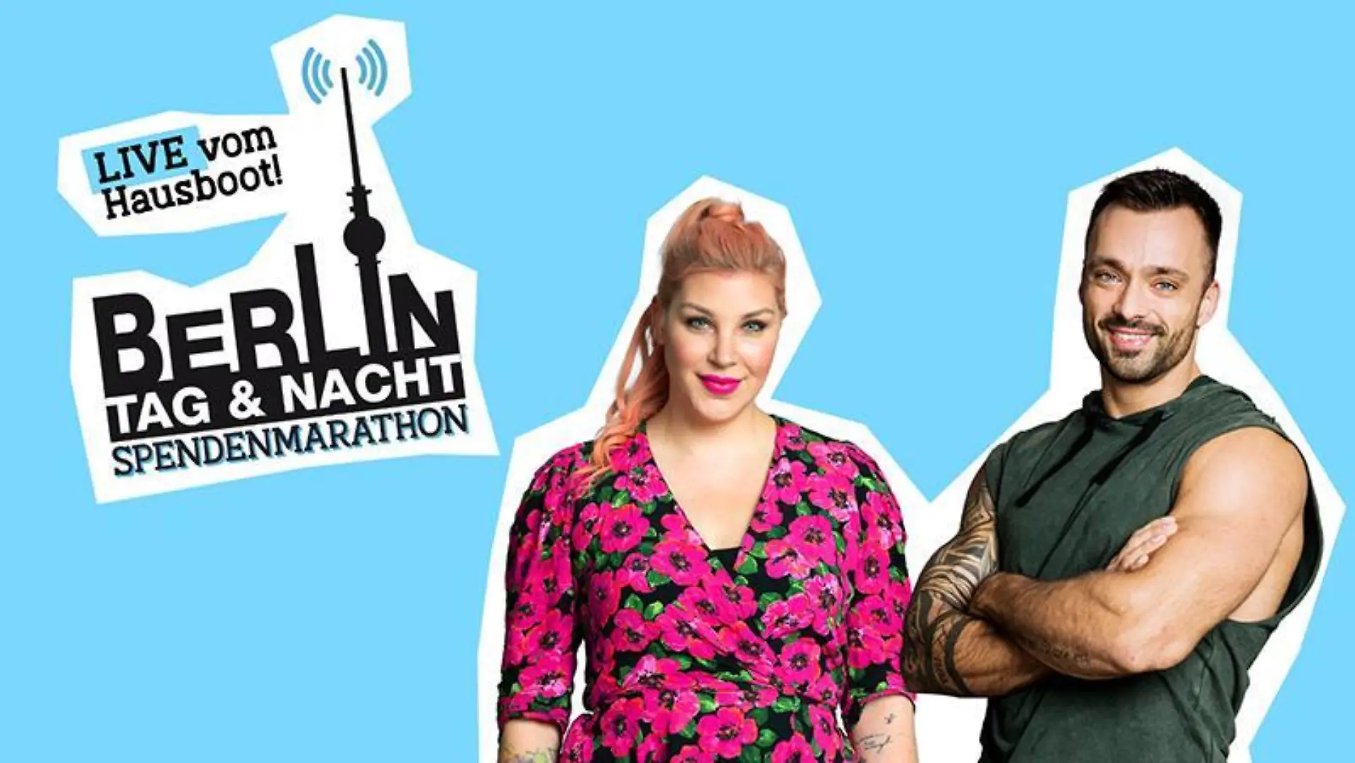 Die "Berlin - Tag & Nacht"-Darsteller xx und xx helfen beim Spendenmarathon mit
