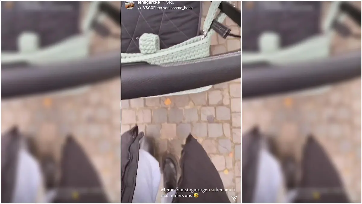 Lena Gercke verrät auf Instagram, dass ihre Samstagmorgende auch mal anders aussahen