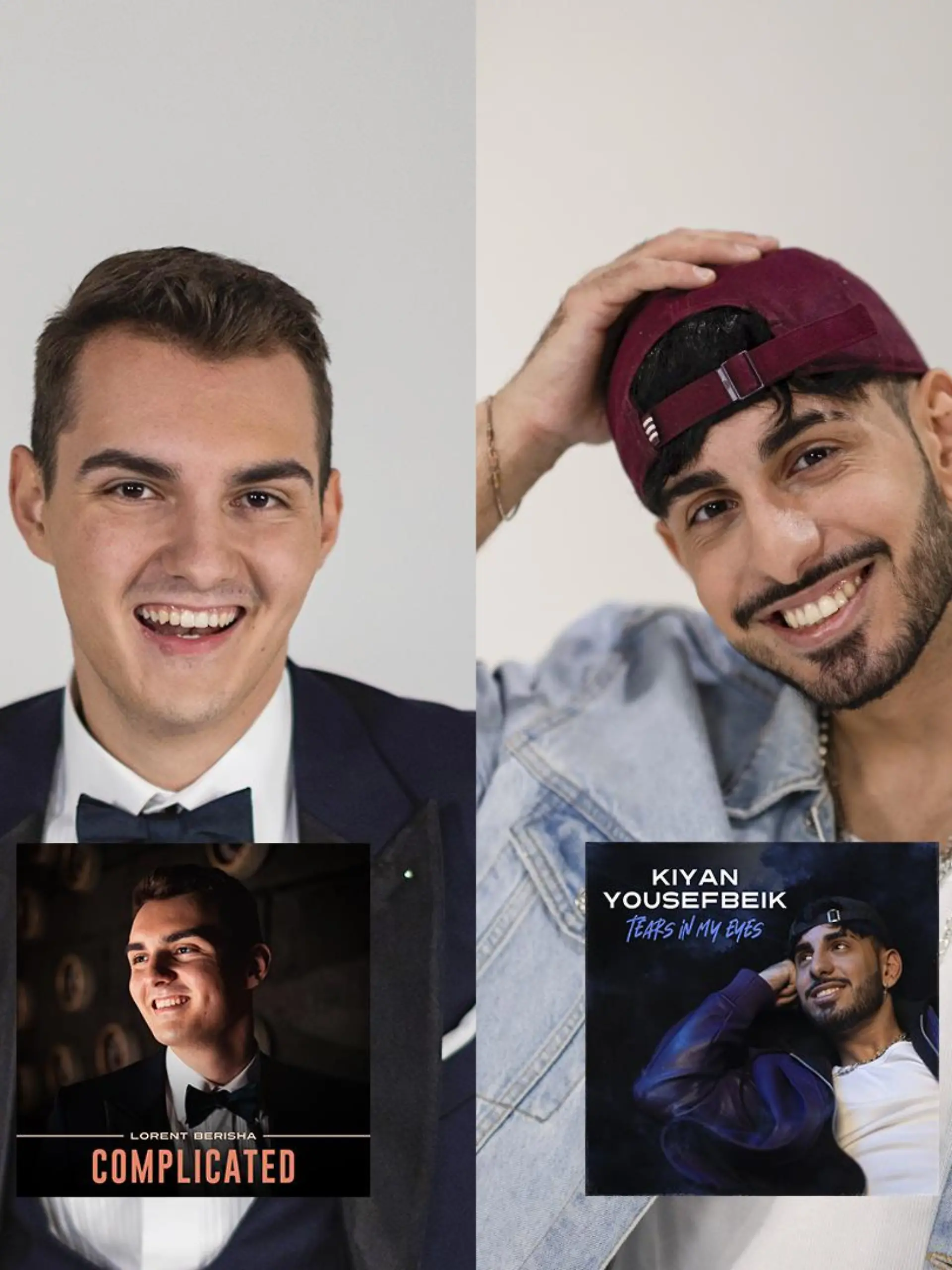 Die vier DSDS-Finalisten Monika Gajek, Lorent Berisha, Kiyan Yousefbeik und Sem Eisinger und ihre frisch veröffentlichten Final-Songs