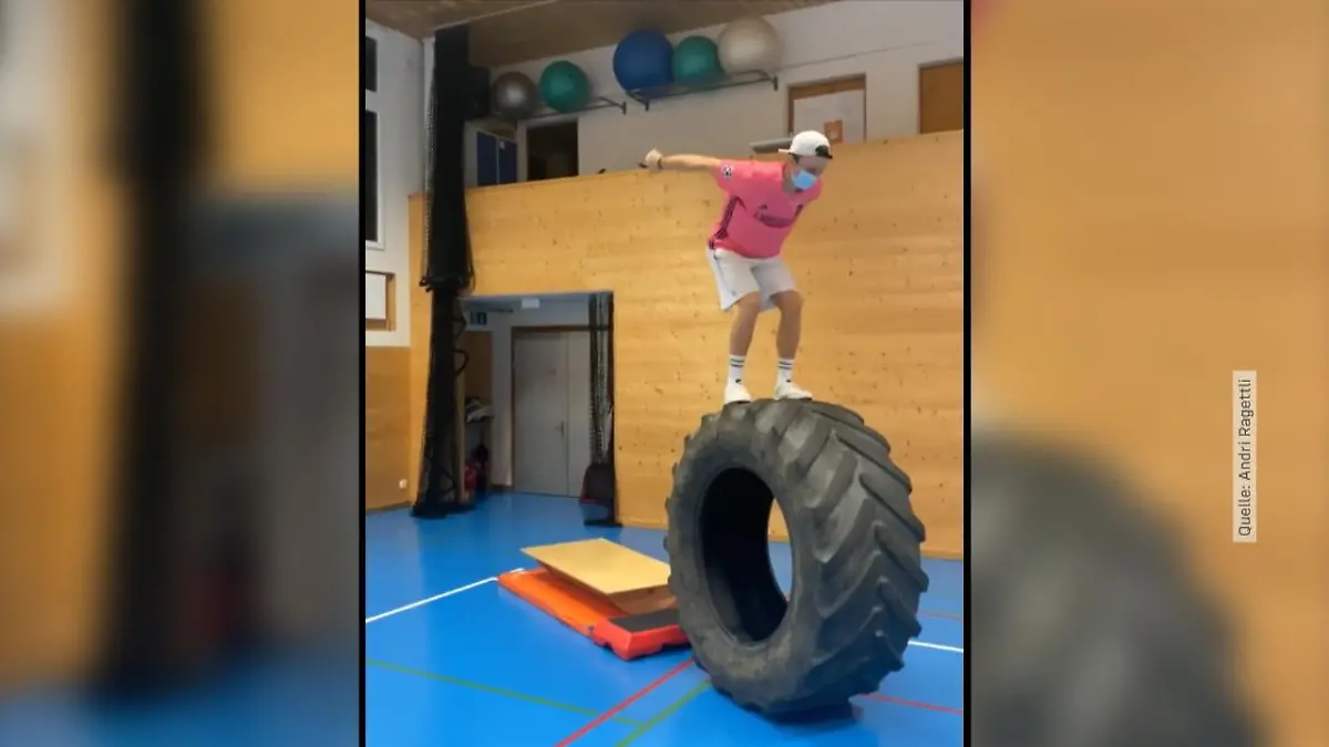Andri Ragettli mit spektakulärem Parcour Der Boden ist Lava!