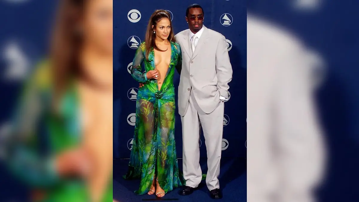 Jennifer Lopez im grünen Versace-Kleid bei der Grammy-Verleihung 2000.
