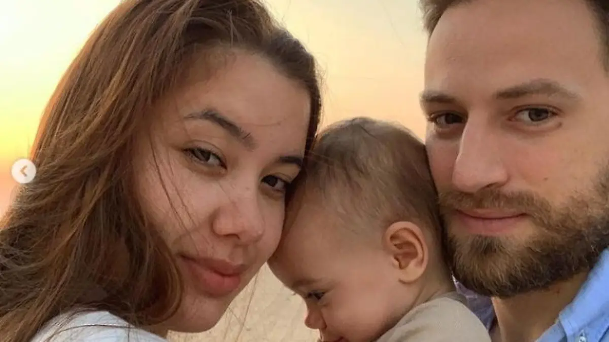Caroline Crouch und ihre kleine Familie.