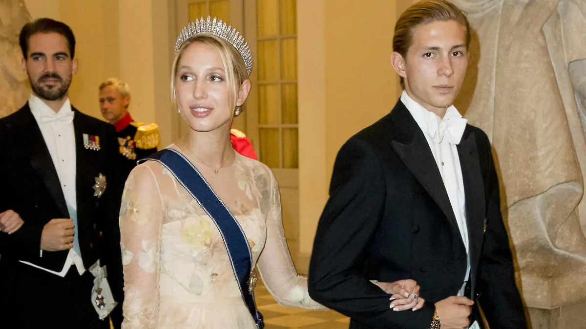 Prinz Achileas-Andreas mit Schwester Prinzessin Maria-Olympia