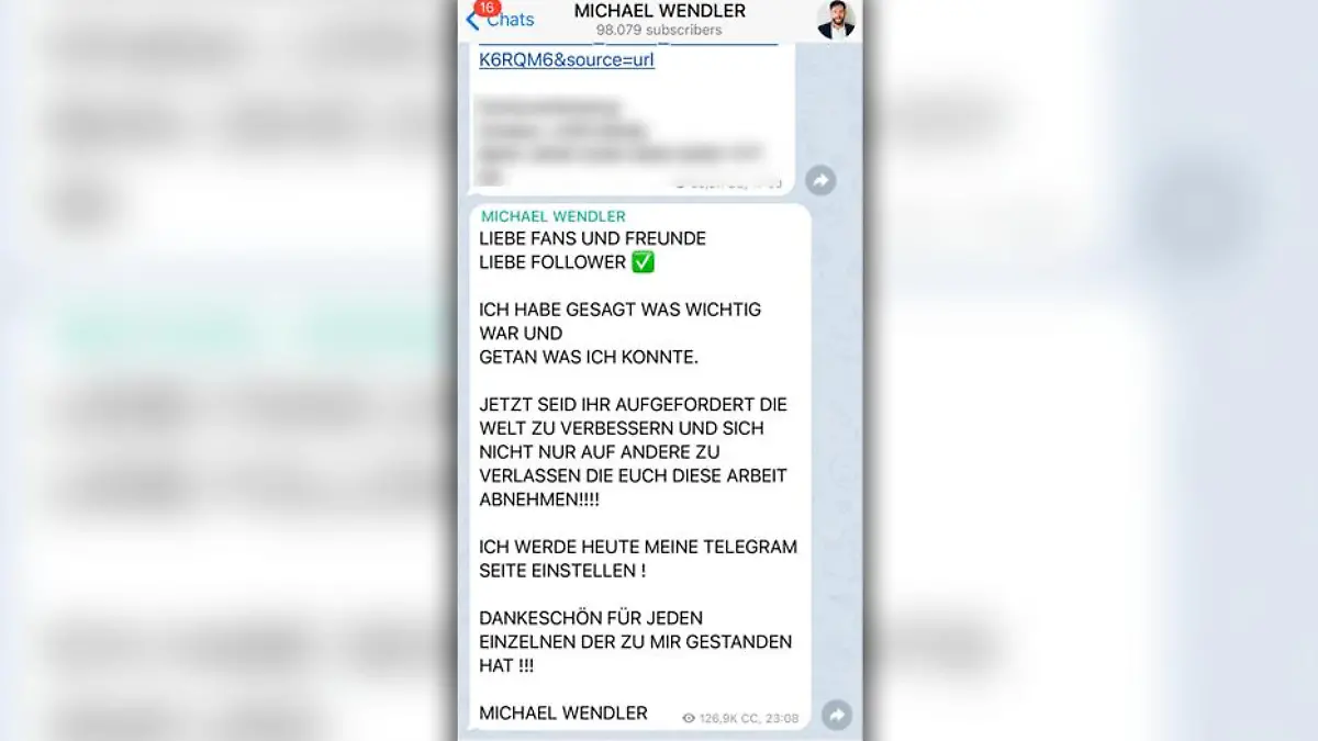 Michael Wendler will Telegram-Kanal einstellen