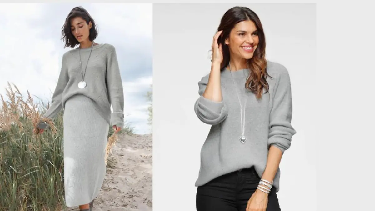 Strickpulli und Rock von Boysen's.