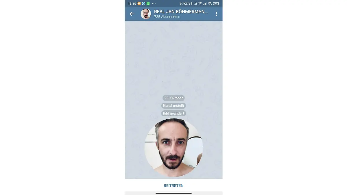 Böhmermann auf Telegram