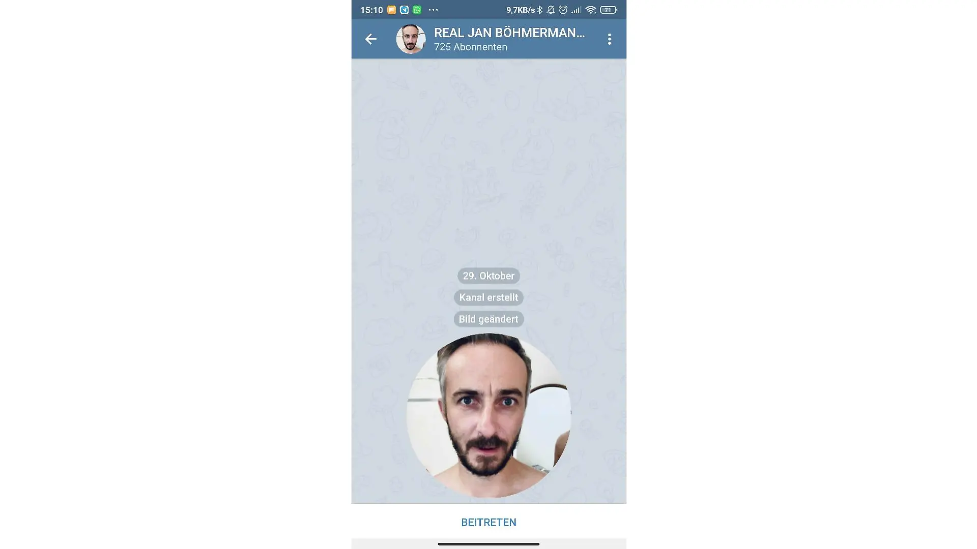 Böhmermann auf Telegram