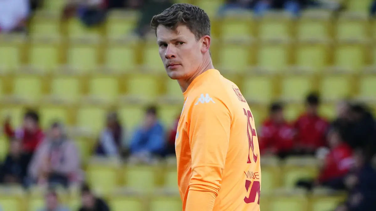 Alexander Nubel AS Monaco FOOTBALL : AS Monaco vs RC Strasbourg - Ligue 1 Uber Eats - Monaco - 02/04/2023 NorbertScanella/Panoramic PUBLICATIONxNOTxINxFRAxITAxBEL