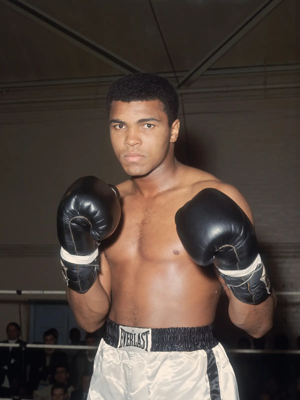 World heavyweight boxing champion Muhammad Ali in training at the Royal Artillery Gymnasium in London for his upcoming fight with British champion Henry Cooper, against whom he must defend his title.   (Photo by Trevor Humphries/Getty Images)