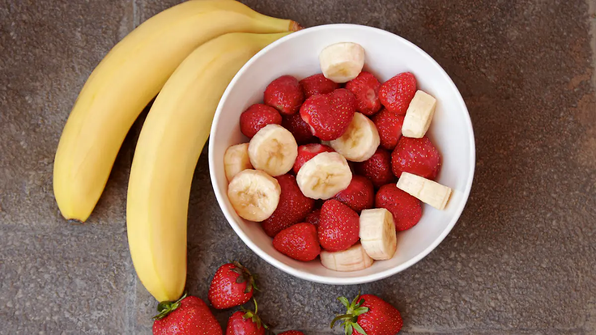 Erdbeeren und Bananen