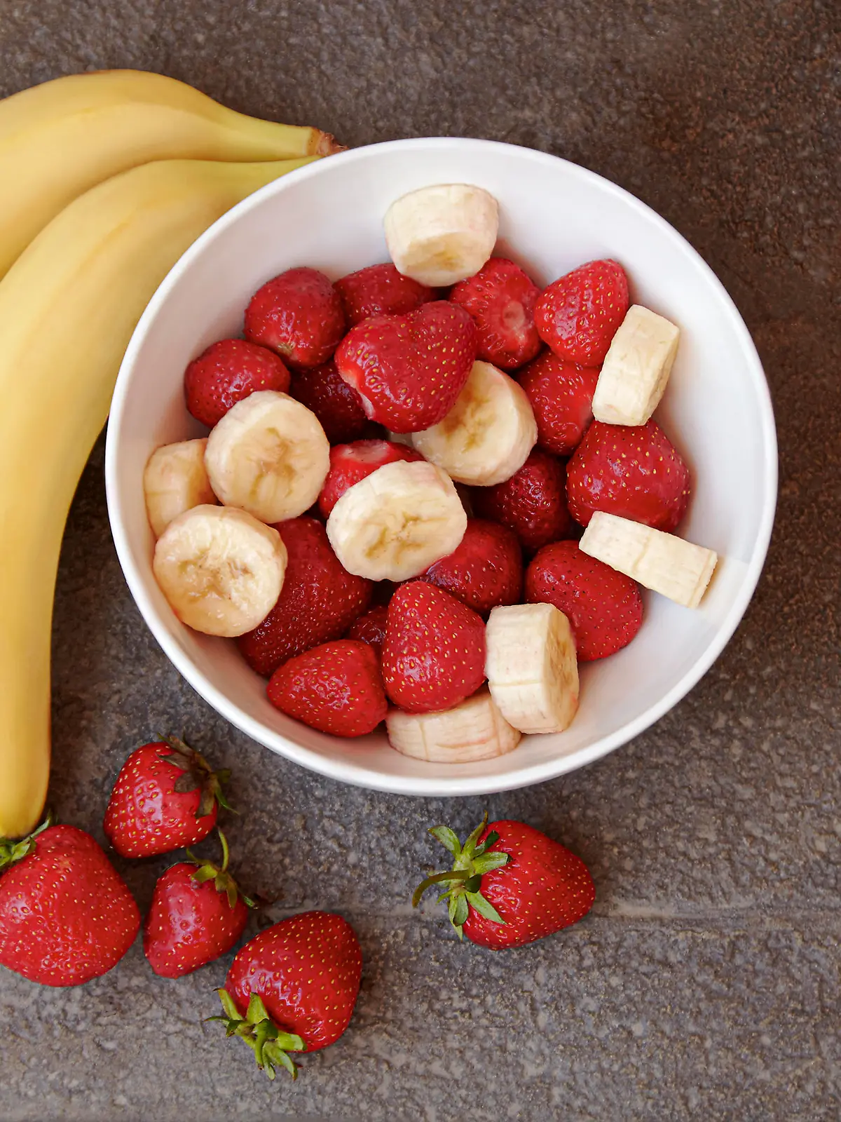 Erdbeeren und Bananen