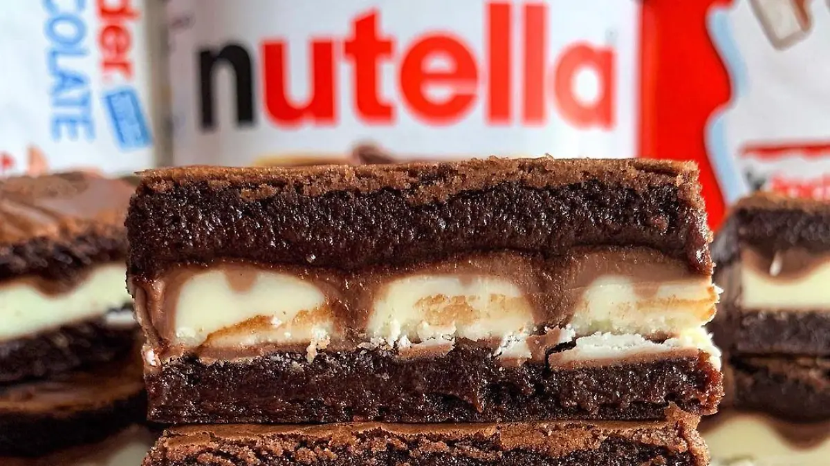 Brownies mit Nutella und Kinderschokolade