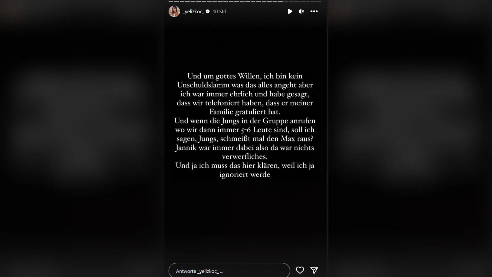Das kann Yeliz Koc nicht auf sich sitzen lassen – und meldet sich nach Janniks XXL-Statement bei ihren Fans. Quelle: instagram/_yelizkoc_