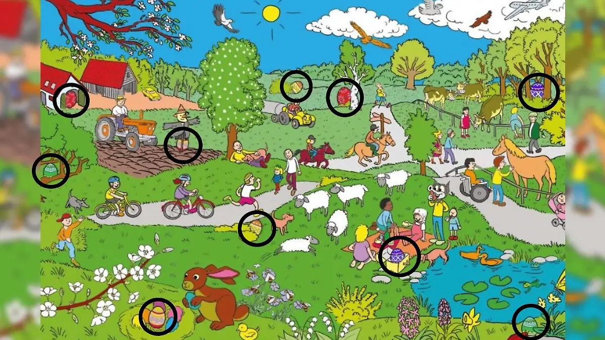 Ostereier Suchbild