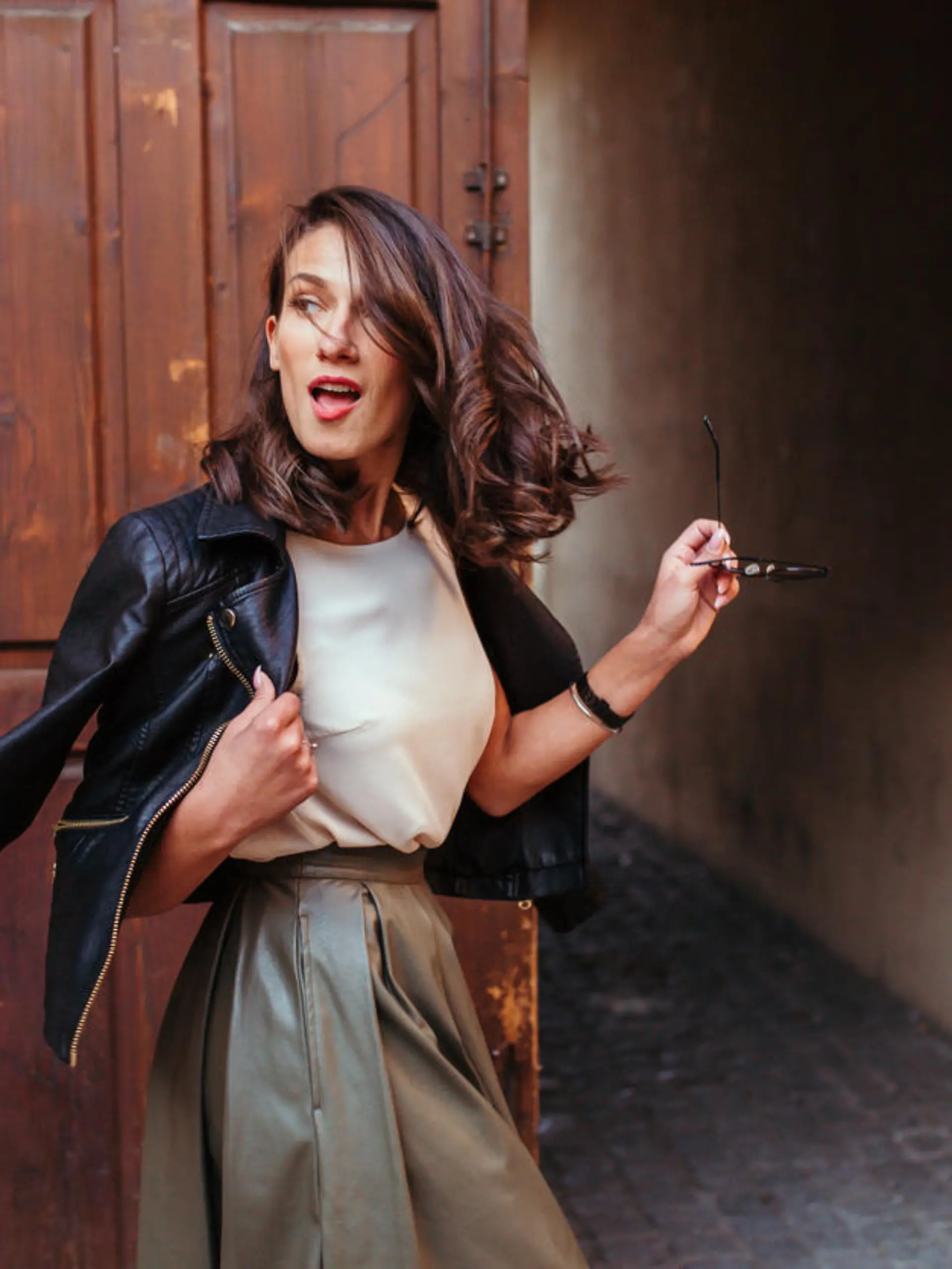 Leder Look