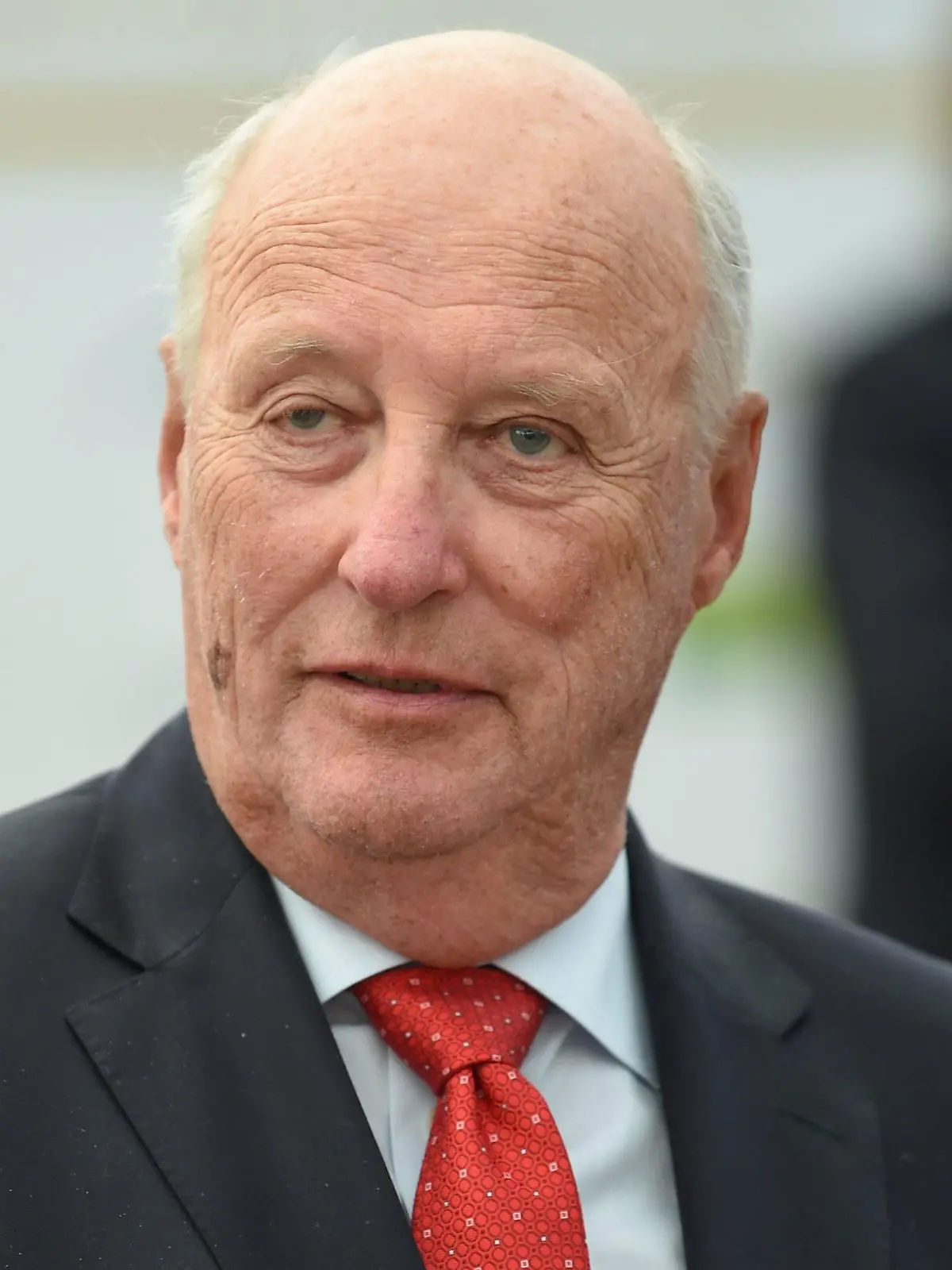 ARCHIV - 01.07.2018, Baden-Württemberg, Langenargen: König Harald V. von Norwegen nach der offiziellen Eröffnung der Segel-Weltmeisterschaft in der Acht-Meter-Klasse. (zu dpa "Haakon: König Harald geht es nach OP gut") Foto: Felix Kästle/dpa +++ dpa-Bildfunk +++