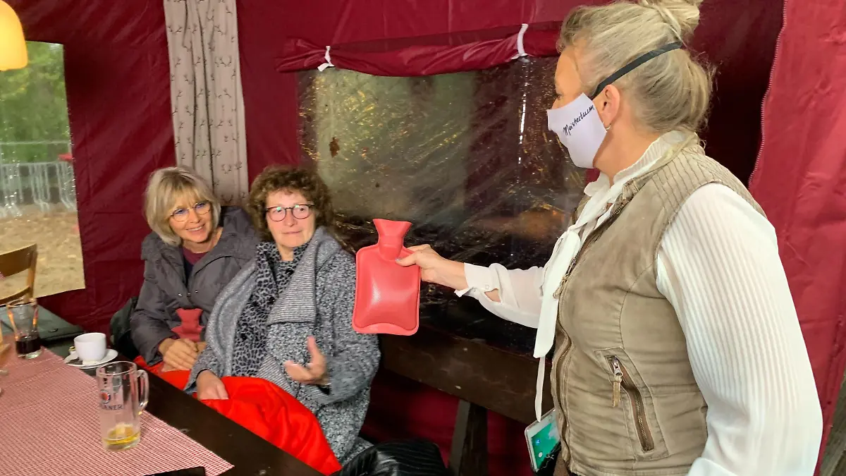 Wärmeflaschen für Außengastronomie