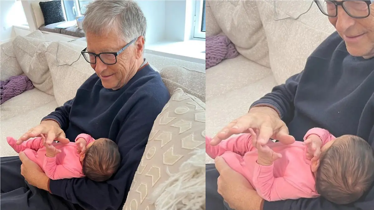 Bill Gates mit seiner ersten Enkeltochter