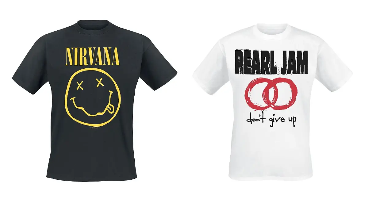 Grunge-Bandshirts für den authentischen Style