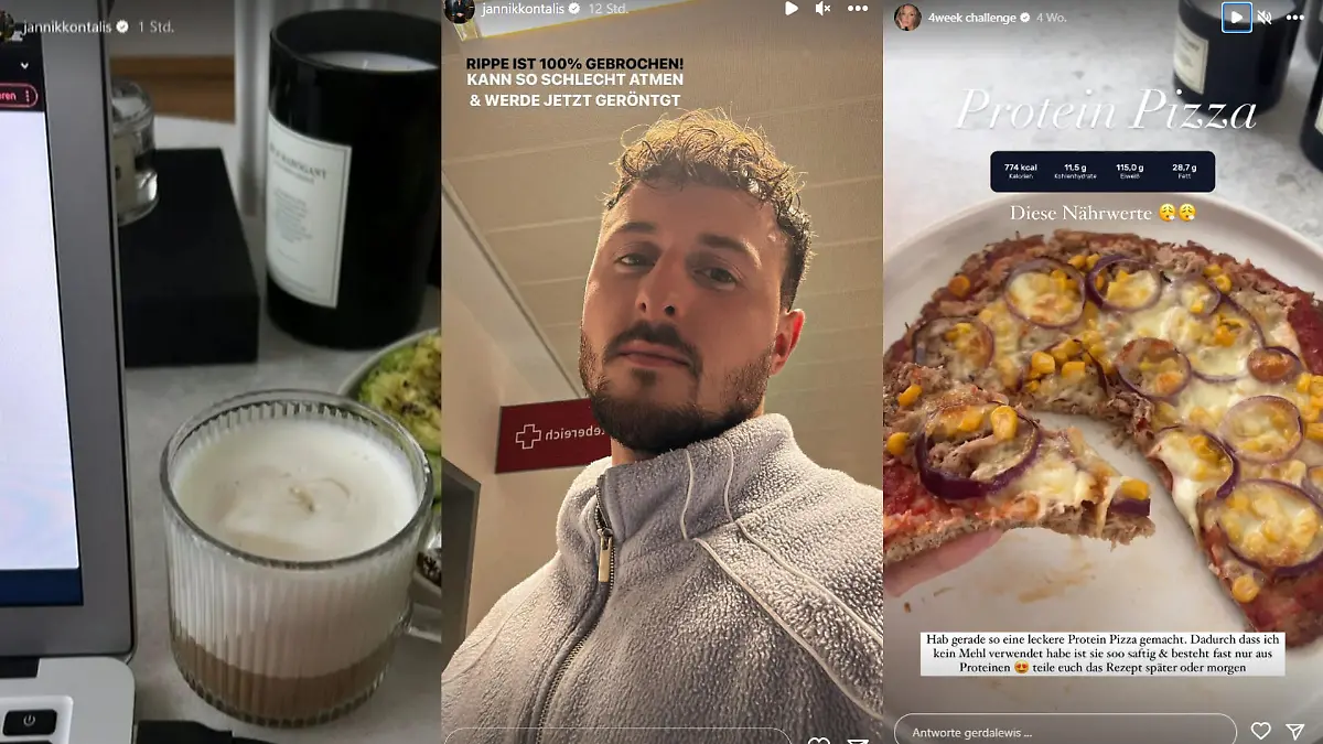 Lässt sich Jannik Kontalis bei Gerda Lewis gesund pflegen? Der Tisch und die Deko sehen quasi identisch aus.