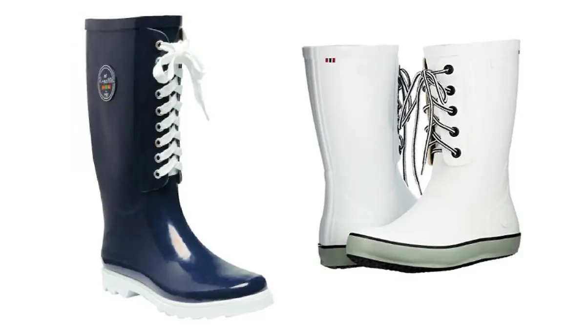 modische Gummistiefel mit Schnürung