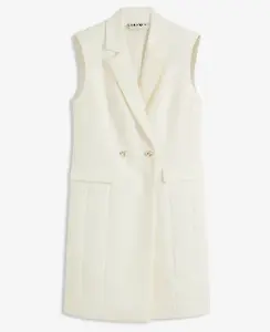 Blazer-Weste mit langem Schnitt