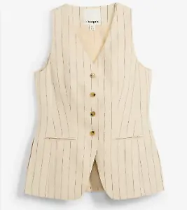 Blazer-Weste mit Nadelstreifen