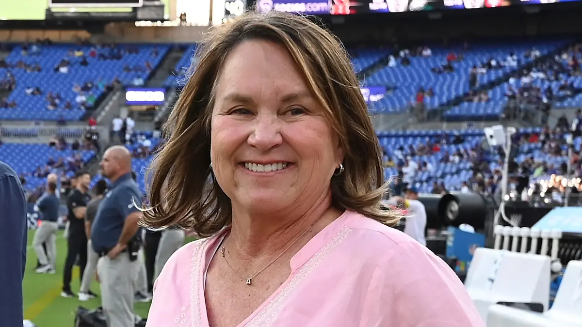 FILE - Tennessee Titans owner Amy Adams Strunk is shown prior to an NFL football game, Thursday, Aug. 11, 2022, in Baltimore. Amy Adams Strunk has very high standards for her Titans. Combined with the millions and millions she's investing, she also isn't afraid of making big moves chasing the Lombardi Trophy that eluded her late father. Strunk fired general manager Jon Robinson on Tuesday, Dec. 6, 2022, in the midst of his seventh season with the Titans off to a 7-5 start. (AP Photo/Gail Burton, File)