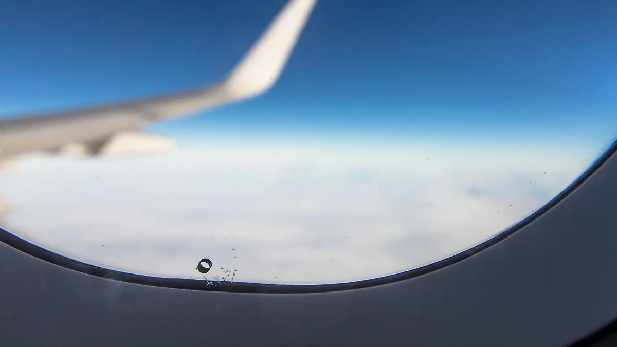 Fenster im Flugzeug