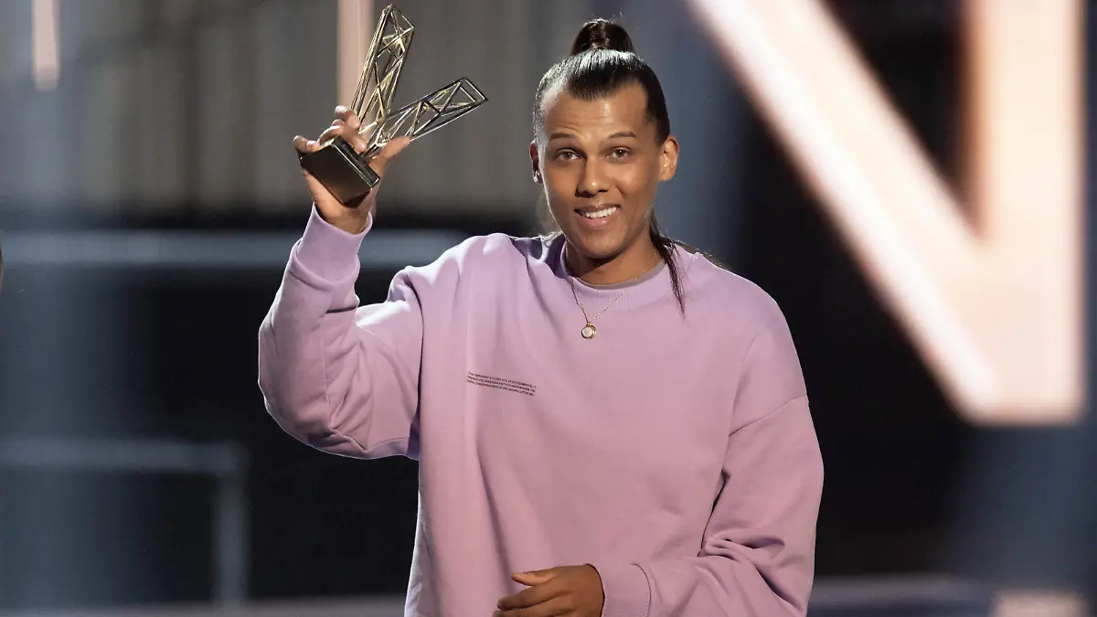 Stromae receives the Best Male Artist award during the 38th Victoires de la Musique at la Seine Musicale on February 10, 2023 in Boulogne-Billancourt, France. Photo by David Niviere/ABACAPRESS.COM