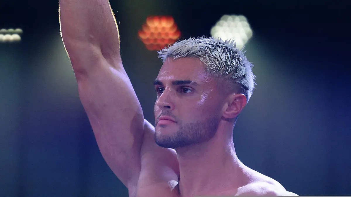 18.09.2020, Nordrhein-Westfalen, Köln: Realitystar Marcellino Kremers steht bei der Fernsehshow «Das große Sat.1 Promiboxen» im Boxring. Foto: Henning Kaiser/dpa +++ dpa-Bildfunk +++