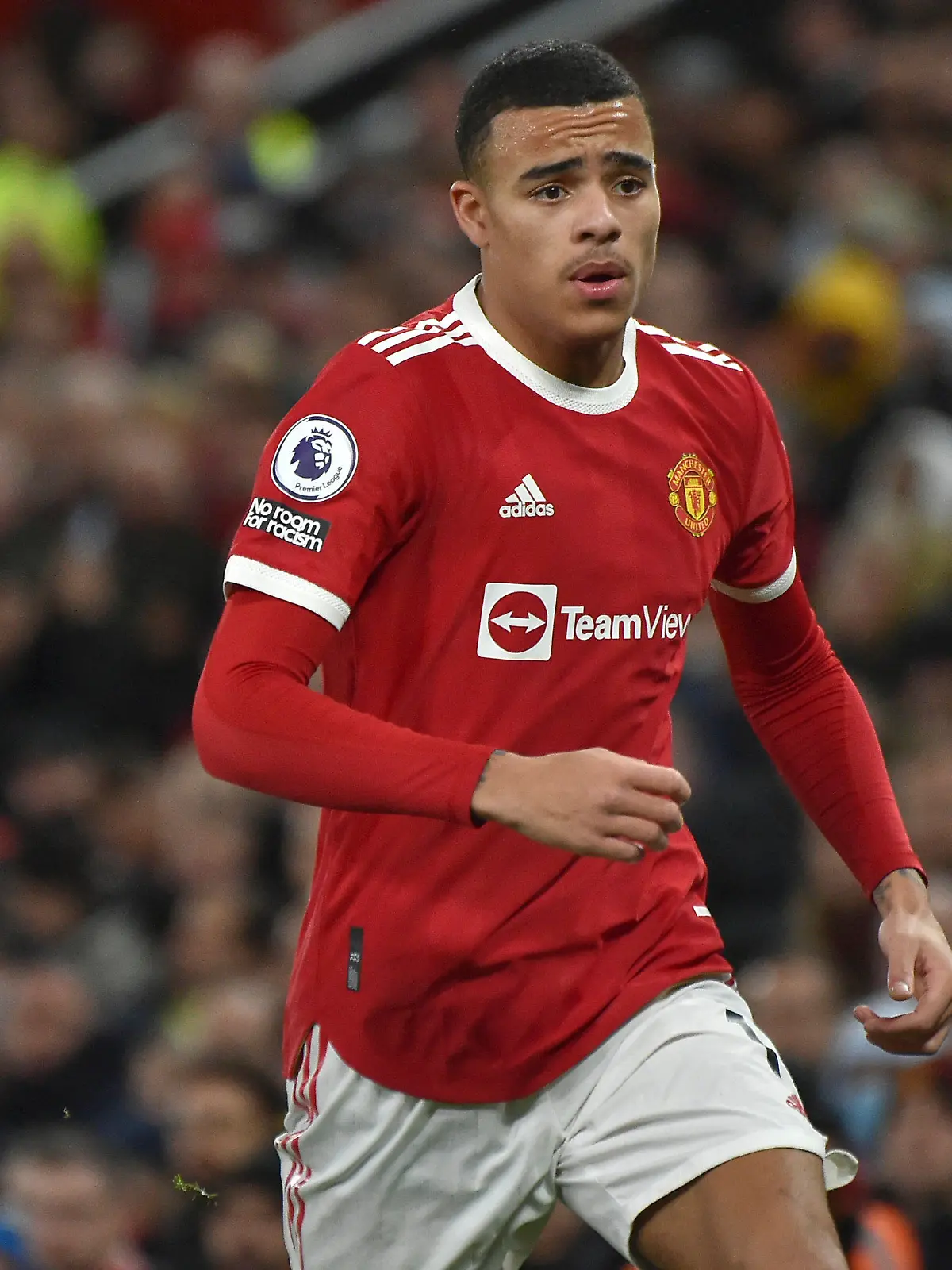 ARCHIV - 30.12.2021, Großbritannien, Manchester: Mason Greenwood von Manchester United läuft während des Fußballspiels der englischen Premier League zwischen Manchester United und Burnley im Old Trafford. Nach gut einem Jahr hat die britische Justiz die Ermittlungen gegen Greenwood eingestellt. Nun trennt sich Man United von ihm. (zu dpa: «Manchester United trennt sich von Mason Greenwood») Foto: Rui Vieira/AP/dpa +++ dpa-Bildfunk +++
