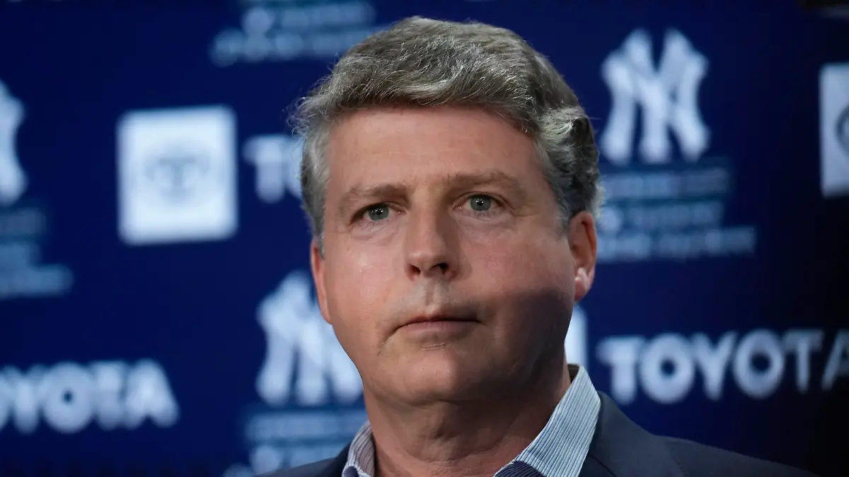 New York Yankees' owner Hal Steinbrenner attends a news conference at Yankee Stadium, Wednesday, Dec. 21, 2022, in New York. Judge has been appointed captain of the New York Yankees after agreeing to a $360 million, nine-year contract to remain in pinstripes. (AP Photo/Seth Wenig)