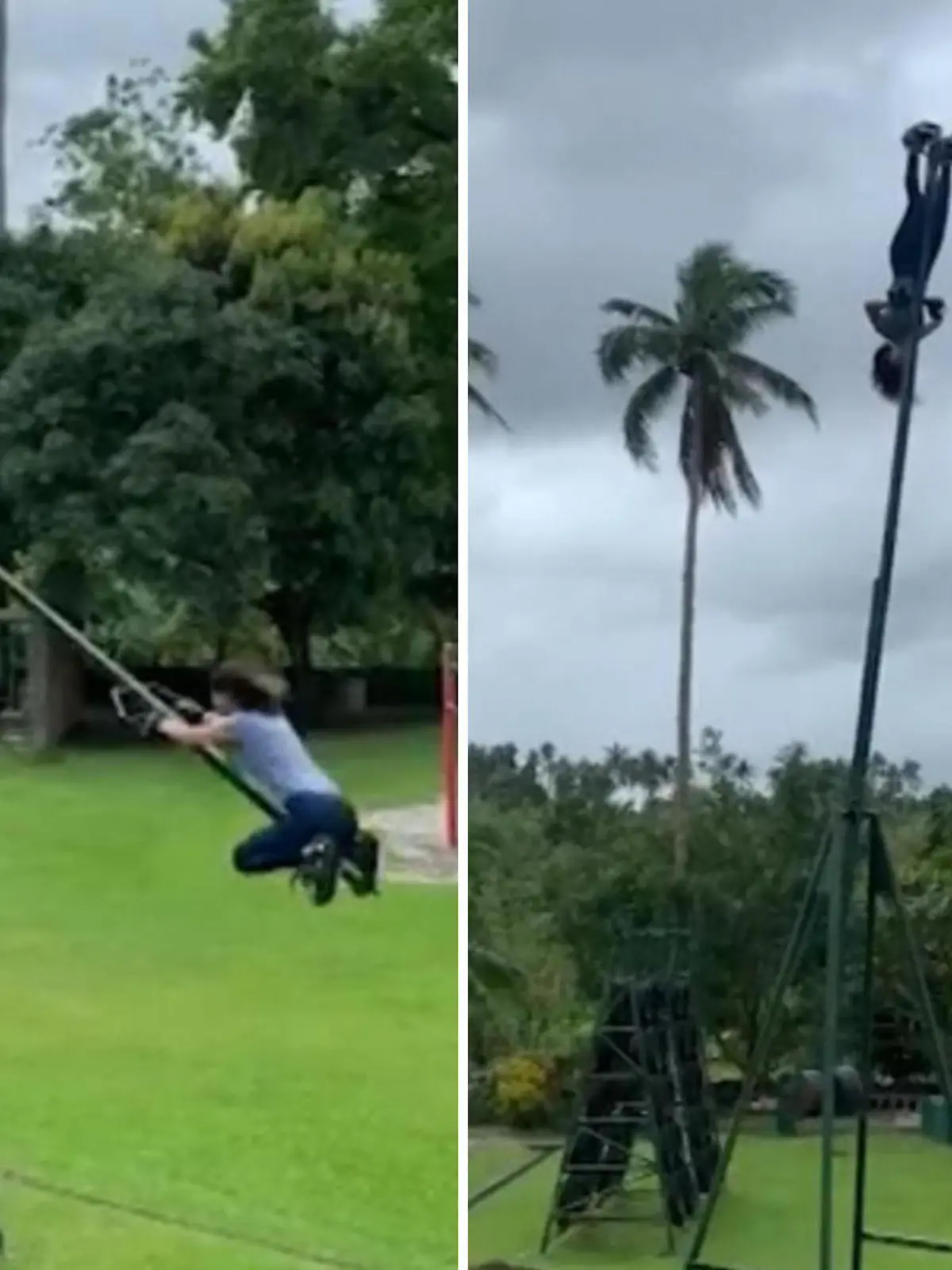 Abenteuer und Adrenalin – das liebt wohl dieses Mädchen! Denn in einem Park auf den Philippinen schaukelt sie so lange – bis sie genug Schwung hat und sich überschlägt. Dabei wird sie fast zehn Meter in die Luft geschleudert. Ihre mutige Looping-Schaukel-Aktion sehen Sie im Video.