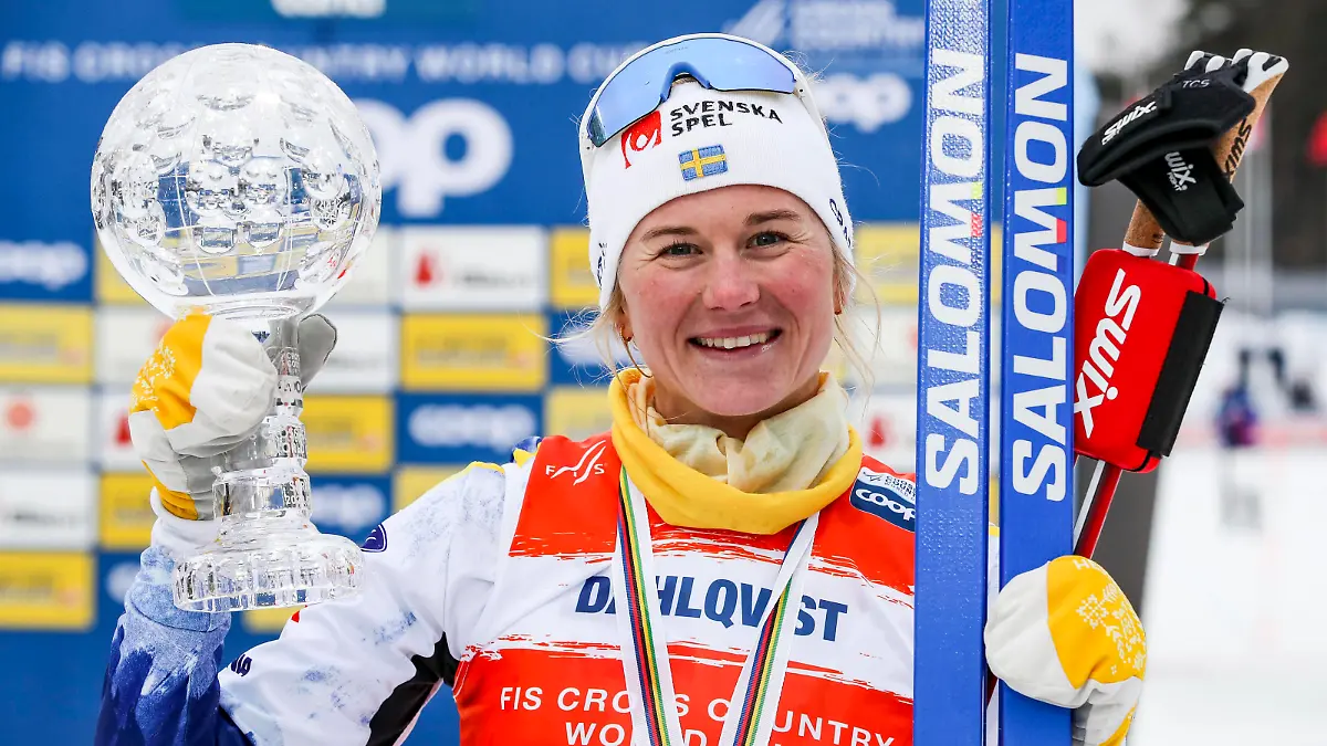 NORDIC SKIING - FIS WC Lahti LAHTI,FINLAND,25.MAR.23 - NORDIC SKIING, CROSS COUNTRY SKIING - FIS World Cup, classic sprint, final, ladies. Image shows Maja Dahlqvist SWE. Keywords: crystal globe. PUBLICATIONxNOTxINxAUTxSUIxSWE GEPAxpictures/xPatrickxSteiner