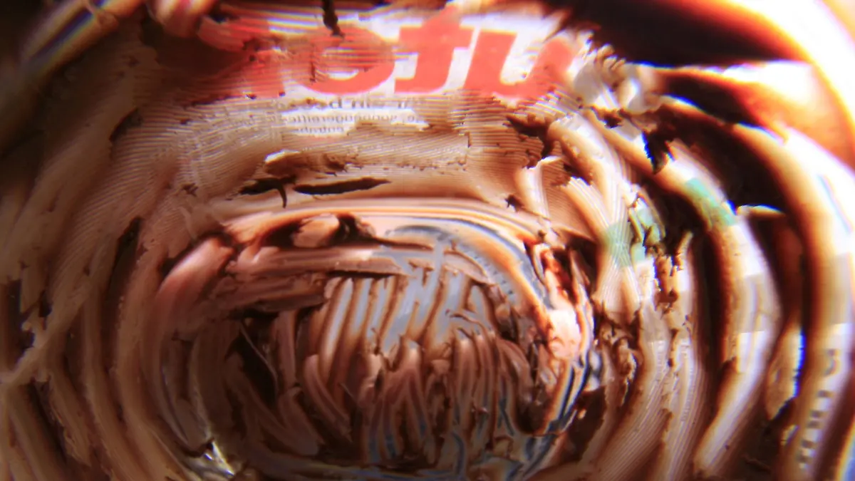 Leeres Nutella-Glas