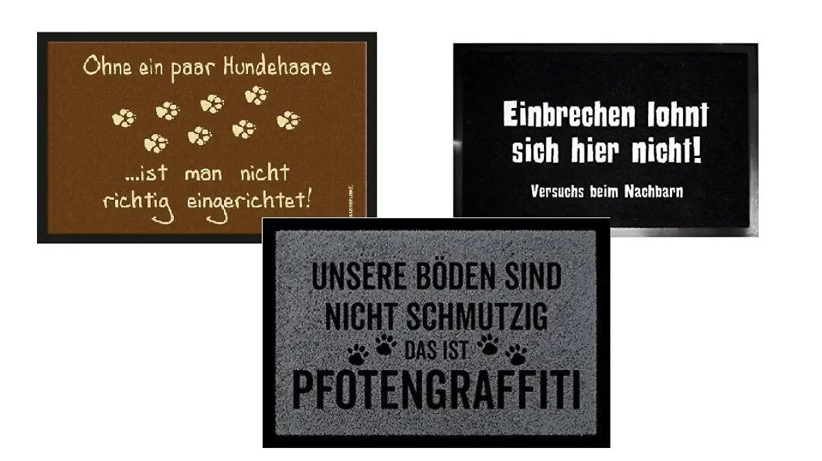 Lustige Fußmatten