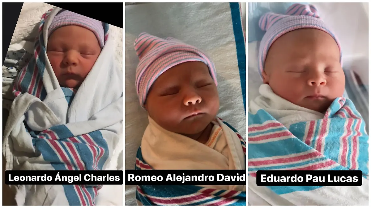 Leonardo (3),  Romeo (2) und Eduardo (1 Tag)